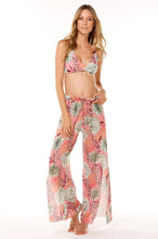 Load image into Gallery viewer, 5298 Corpo Swimwear Pantalón largo de malla de bioflor rosa
