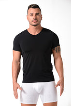 Load image into Gallery viewer, 3987 Geordi Camiseta Cuello V Manga Corta Microfibra
