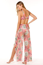 Load image into Gallery viewer, 5298 Corpo Swimwear Pantalón largo de malla de bioflor rosa
